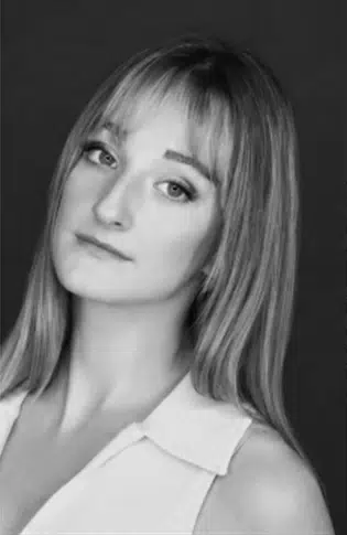 Morgan Pinkham Black and white headshot of guest instructor Morgan Pinkham